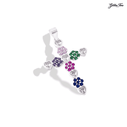 DIJE CRUZ JARDÍN DE AMOR