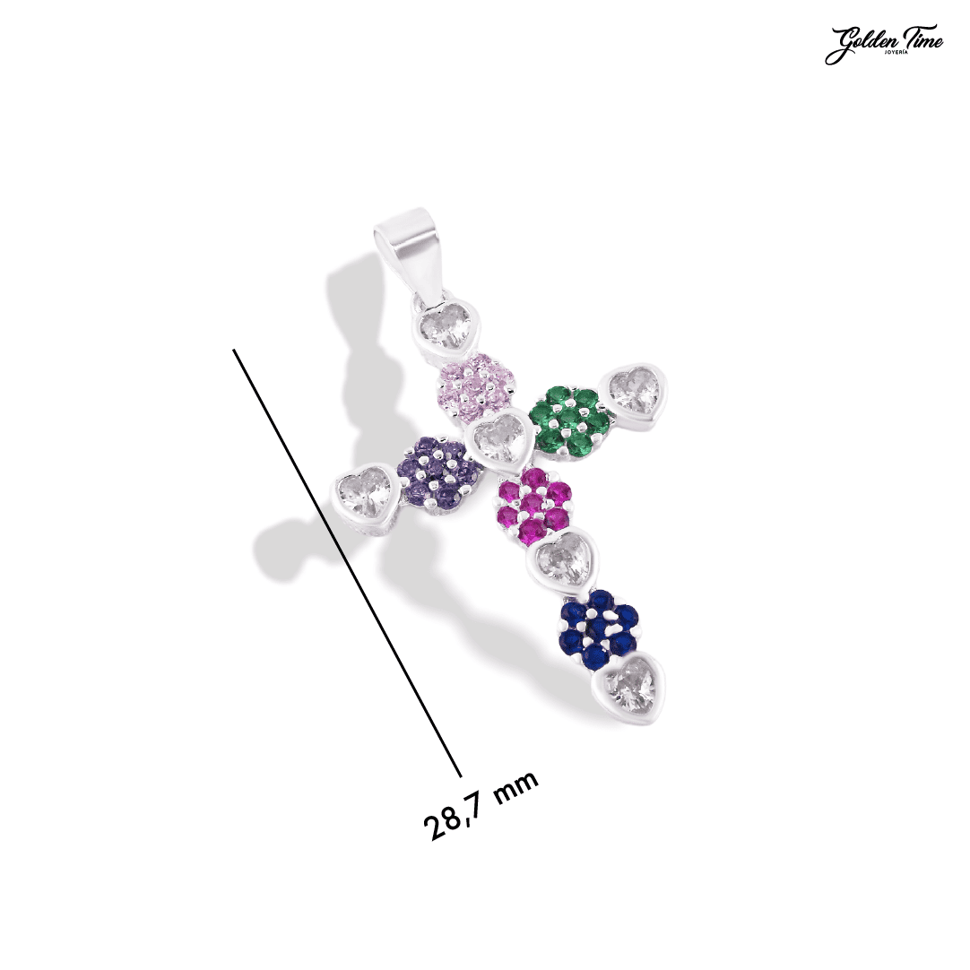 DIJE CRUZ JARDÍN DE AMOR