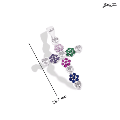 DIJE CRUZ JARDÍN DE AMOR