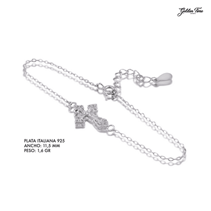 PULSERA CRUZ ÁUREA