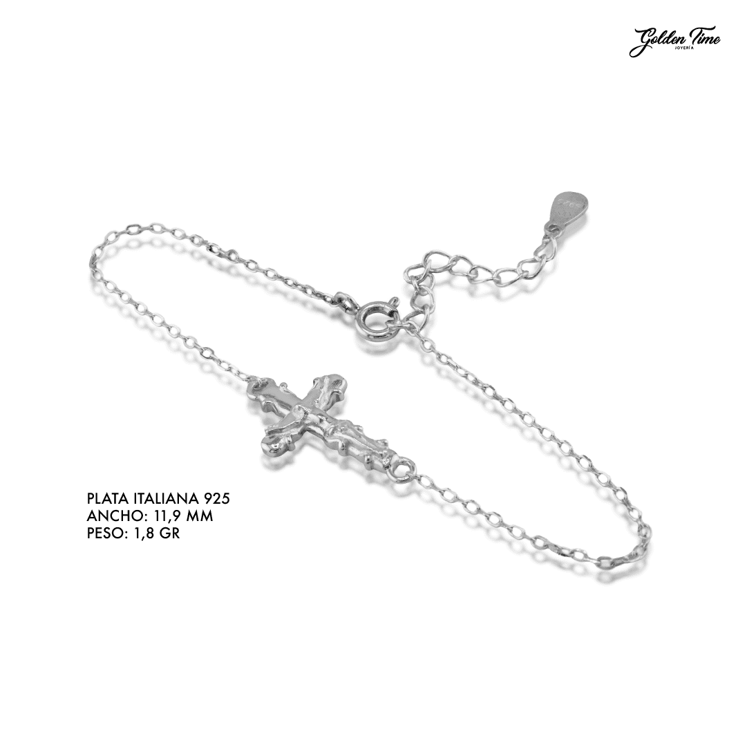 PULSERA CRUZ FINA