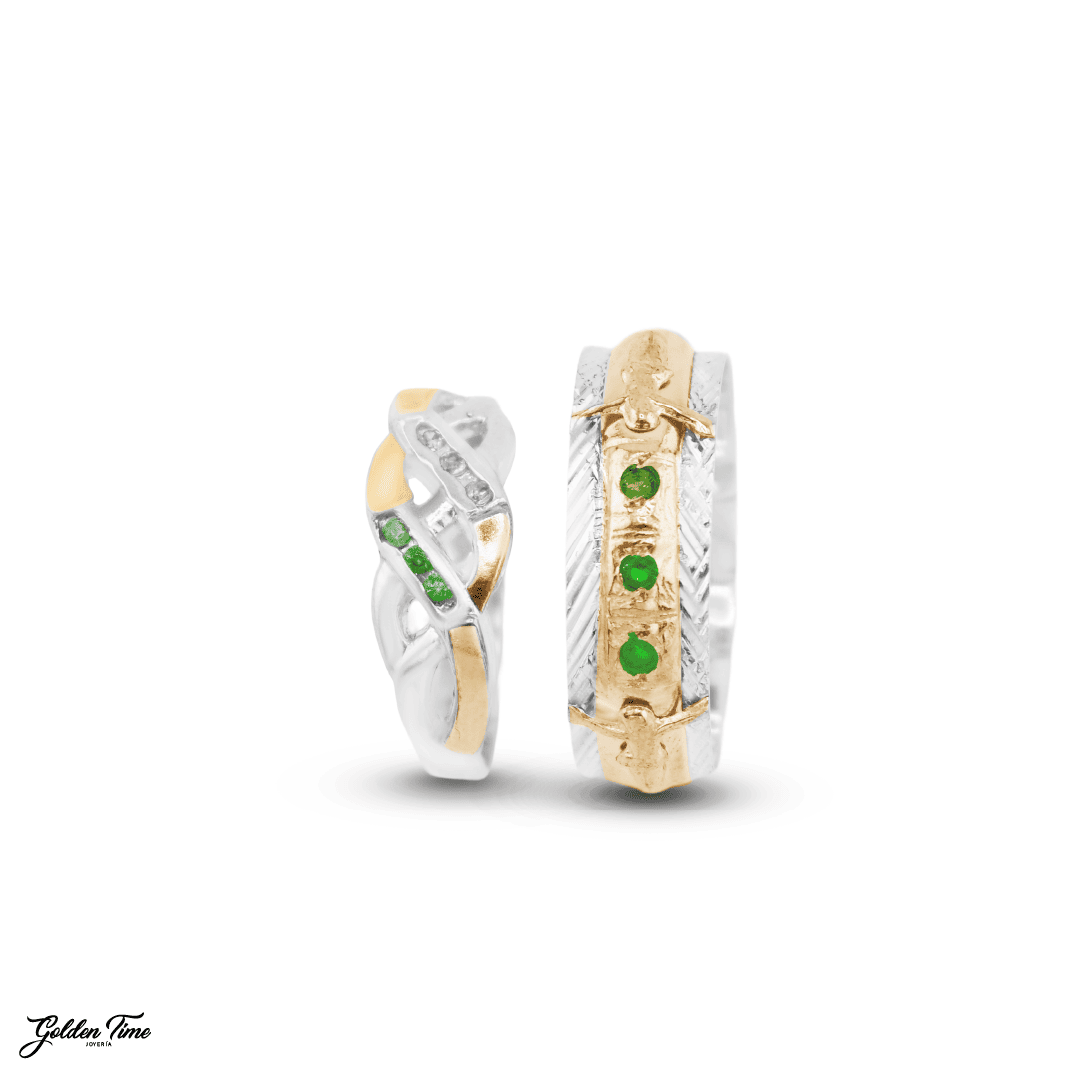 ARGOLLAS ORO Y PLATA CIRCONES