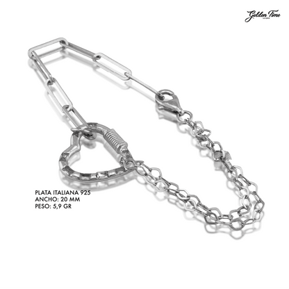 PULSERA CORAZÓN REAL