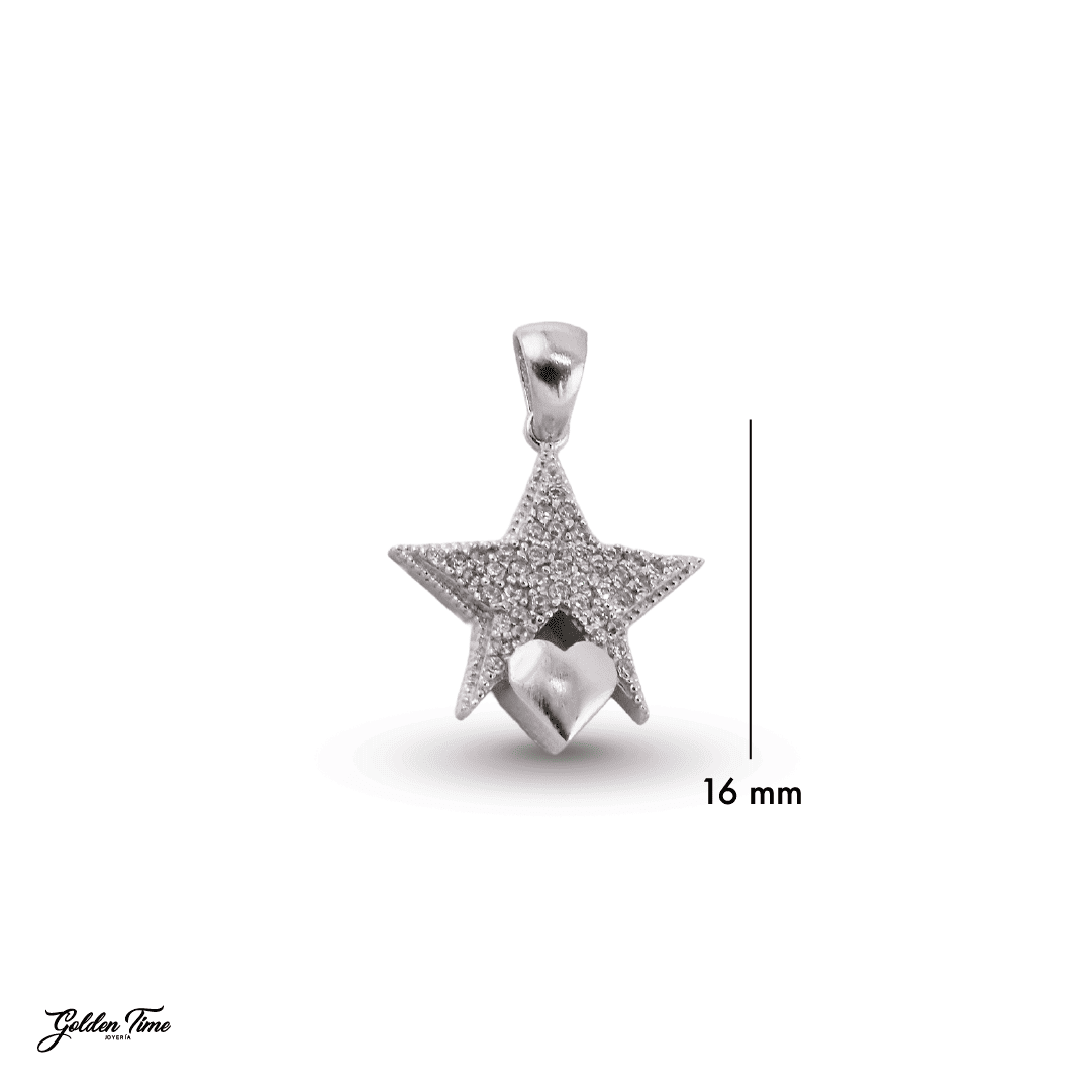 DIJE ESTRELLA DE LUZ CON CORAZÓN