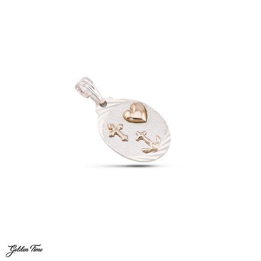 DIJE ANCLA CORAZÓN LUZ