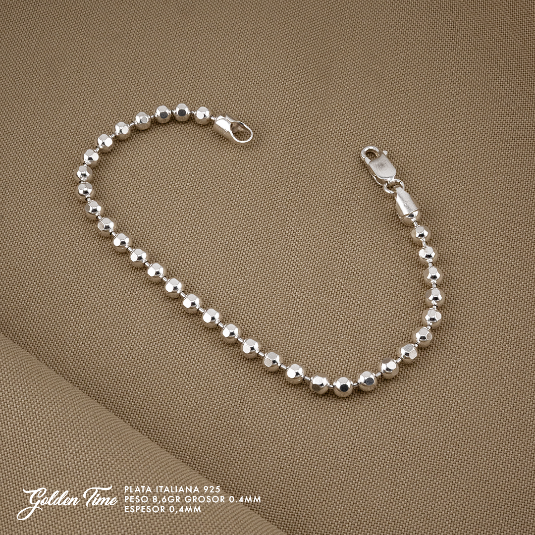 PULSERA ESFERAS PESO 8,6 GR GROSOR 0,4 MM