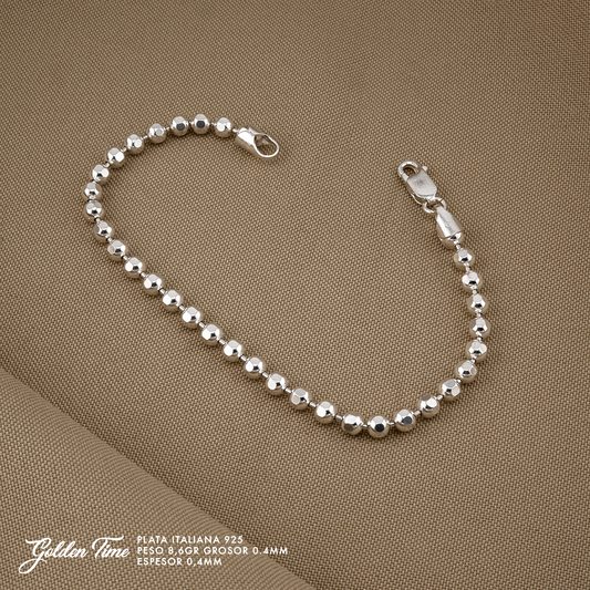 PULSERA ESFERAS PESO 8,6 GR GROSOR 0,4 MM