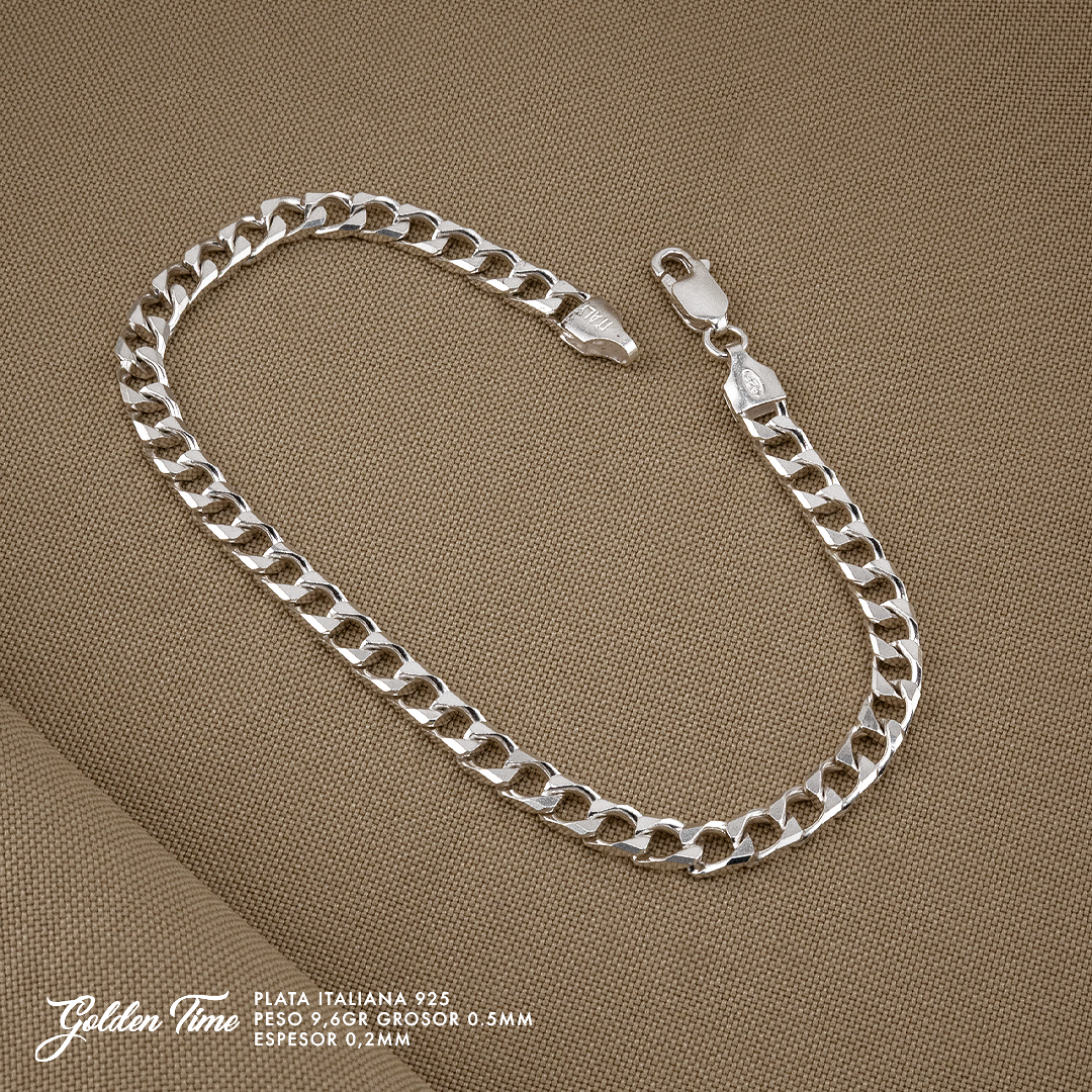 PULSERA CUBANA PESO 9,6 GR GROSOR 0,2 MM