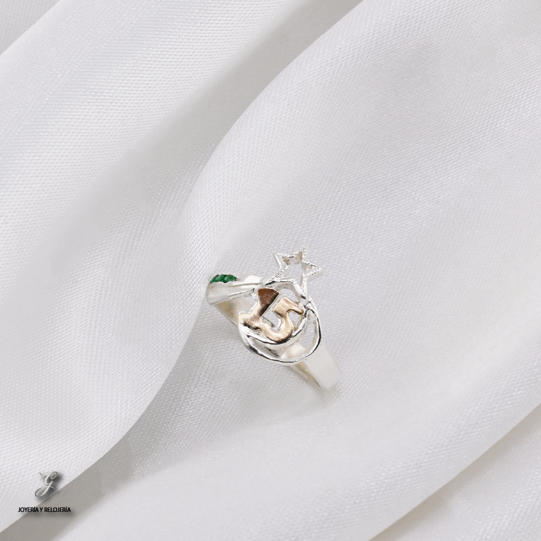 ANILLO DE XV AÑOS LUNA CELESTIAL 30
