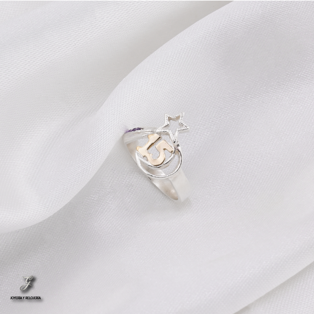 ANILLO DE XV AÑOS LUNA CELESTIAL 11