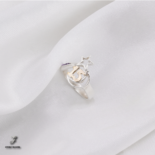 ANILLO DE XV AÑOS LUNA CELESTIAL 11