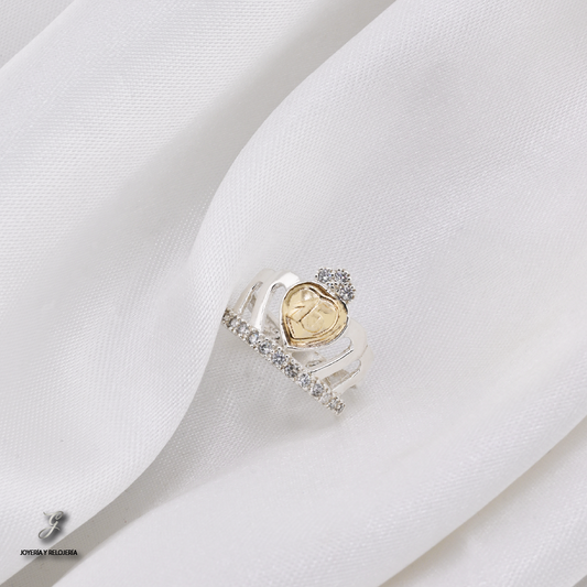 ANILLO DE XV AÑOS CORONA DE REALEZA 34