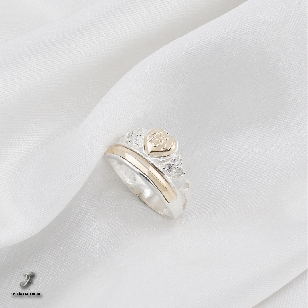ANILLO DE XV AÑOS CORONA VICTORIA 22