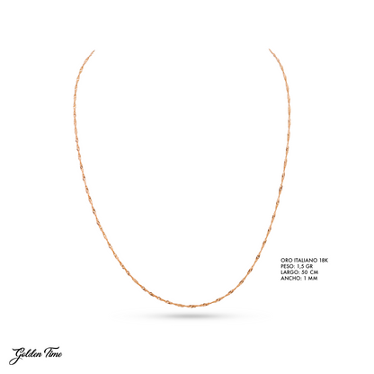 CADENA 50 CM PESO 1,5 GR ANCHO 1 MM