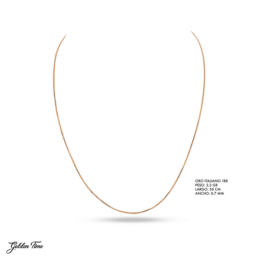 CADENA VENECIANA PESO 2,3 GR 50 CM 0,7 MM