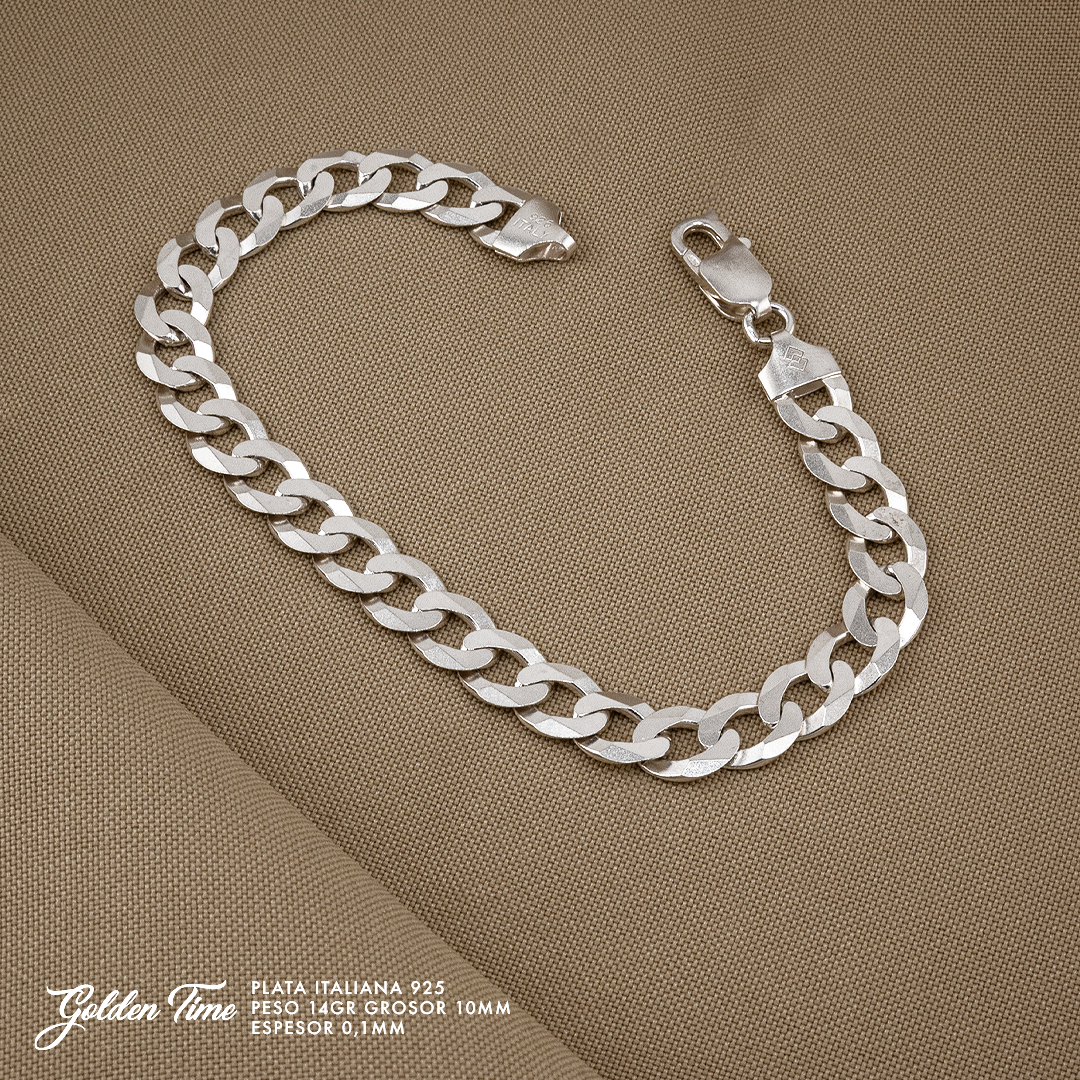 PULSERA CUBANA PESO 14 GR GROSOR 10 MM