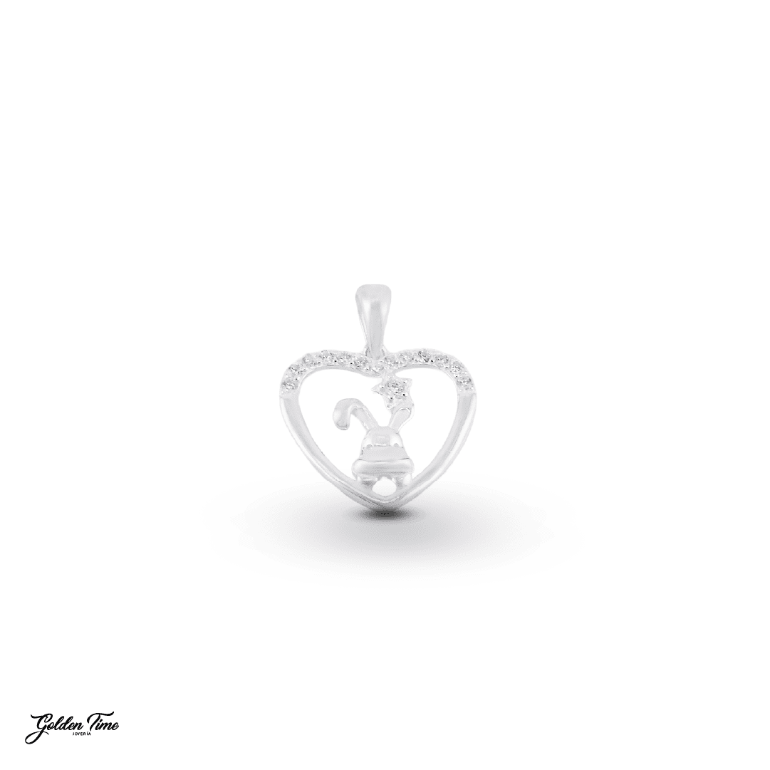 DIJE CORAZÓN CONEJO