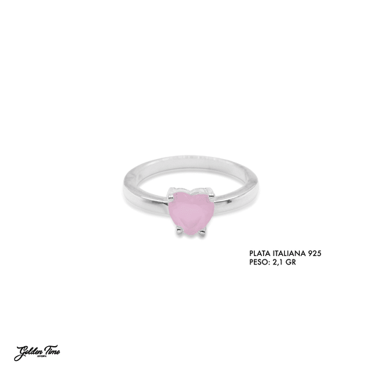 ANILLO CORAZÓN ROSA