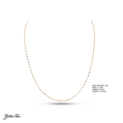 CADENA CRISPY 50 CM PESO 1,1 GR ANCHO 1,3 MM