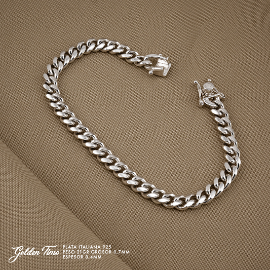 PULSERA CUBANA PESO 21 GR GROSOR 0,7 MM