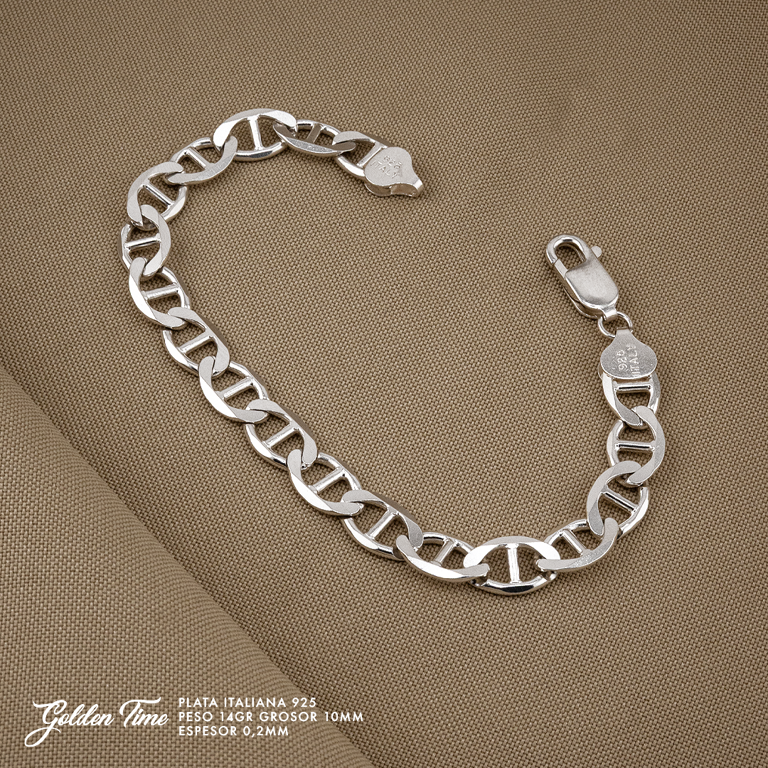 PULSERA CUBANA PESO 14 GR GROSOR 10 MM