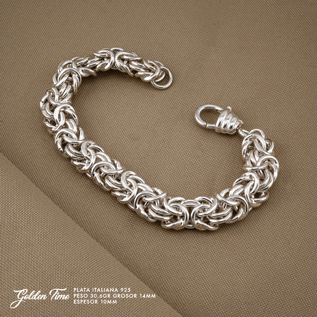PULSERA CUBANA PESO 30,6 GR GROSOR 14 MM