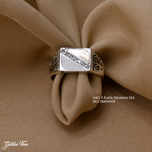 ANILLO PIEDRAS DIAGONAL