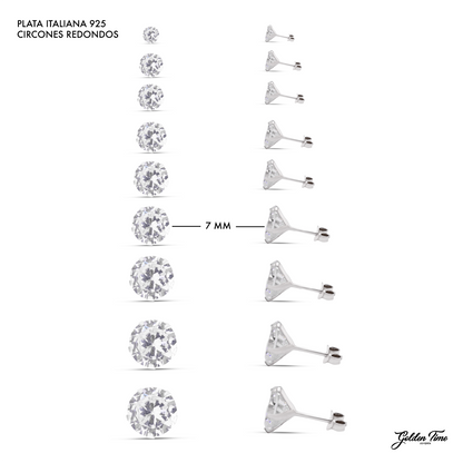 CIRCONES REDONDOS BLANCOS BRILLANTES