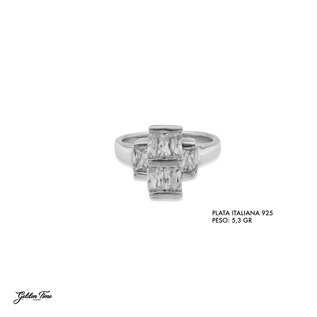 ANILLO TRÍO CUADRADO