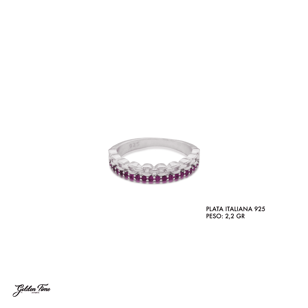 ANILLO AMATISTA PAVÉ