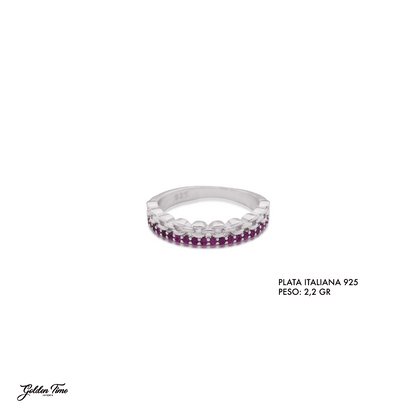 ANILLO AMATISTA PAVÉ