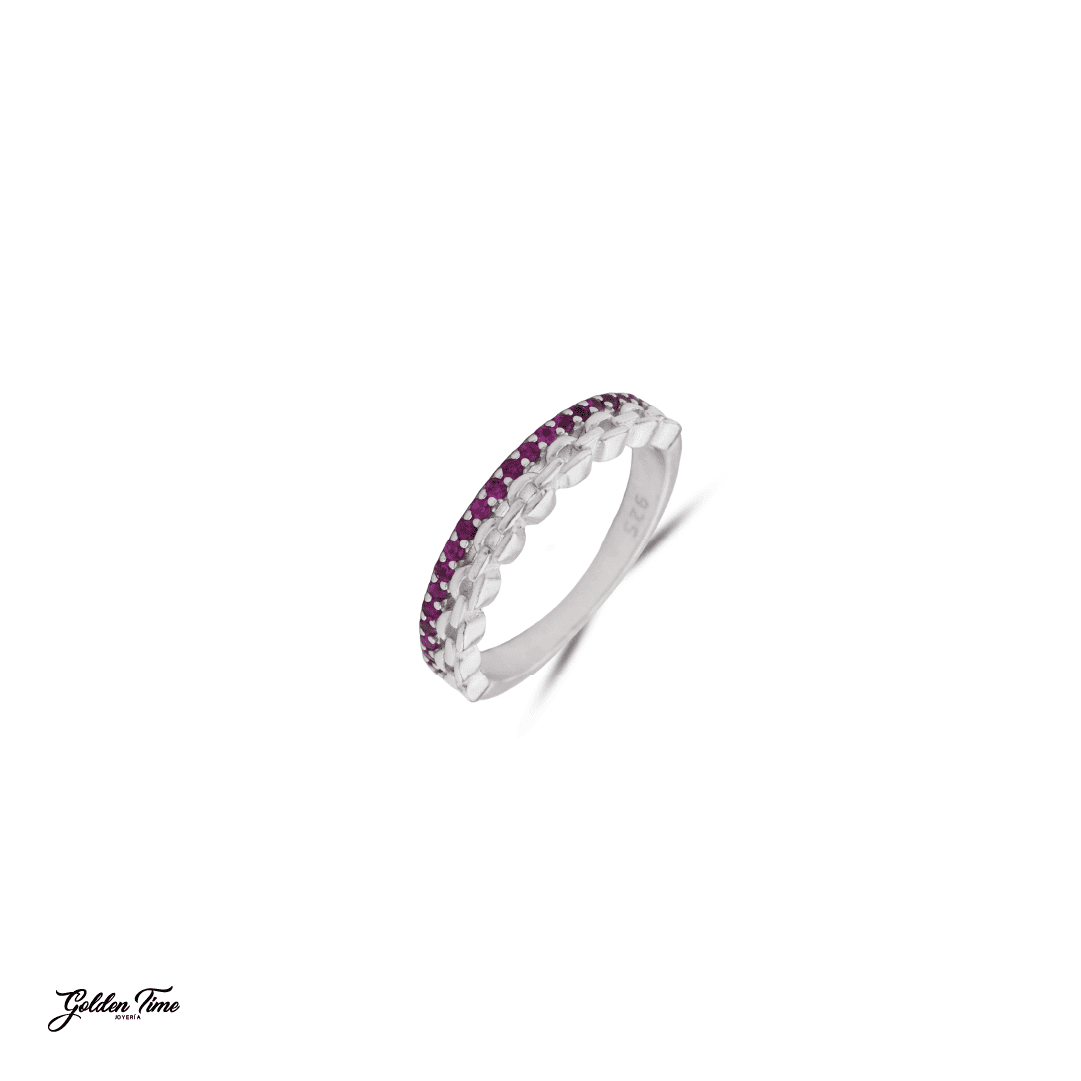 ANILLO AMATISTA PAVÉ