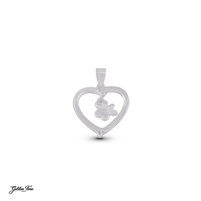 DIJE CORAZÓN HUELLA SUSPENDIDA