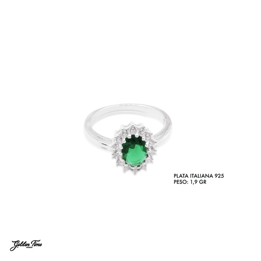 ANILLO FLOR VERDE