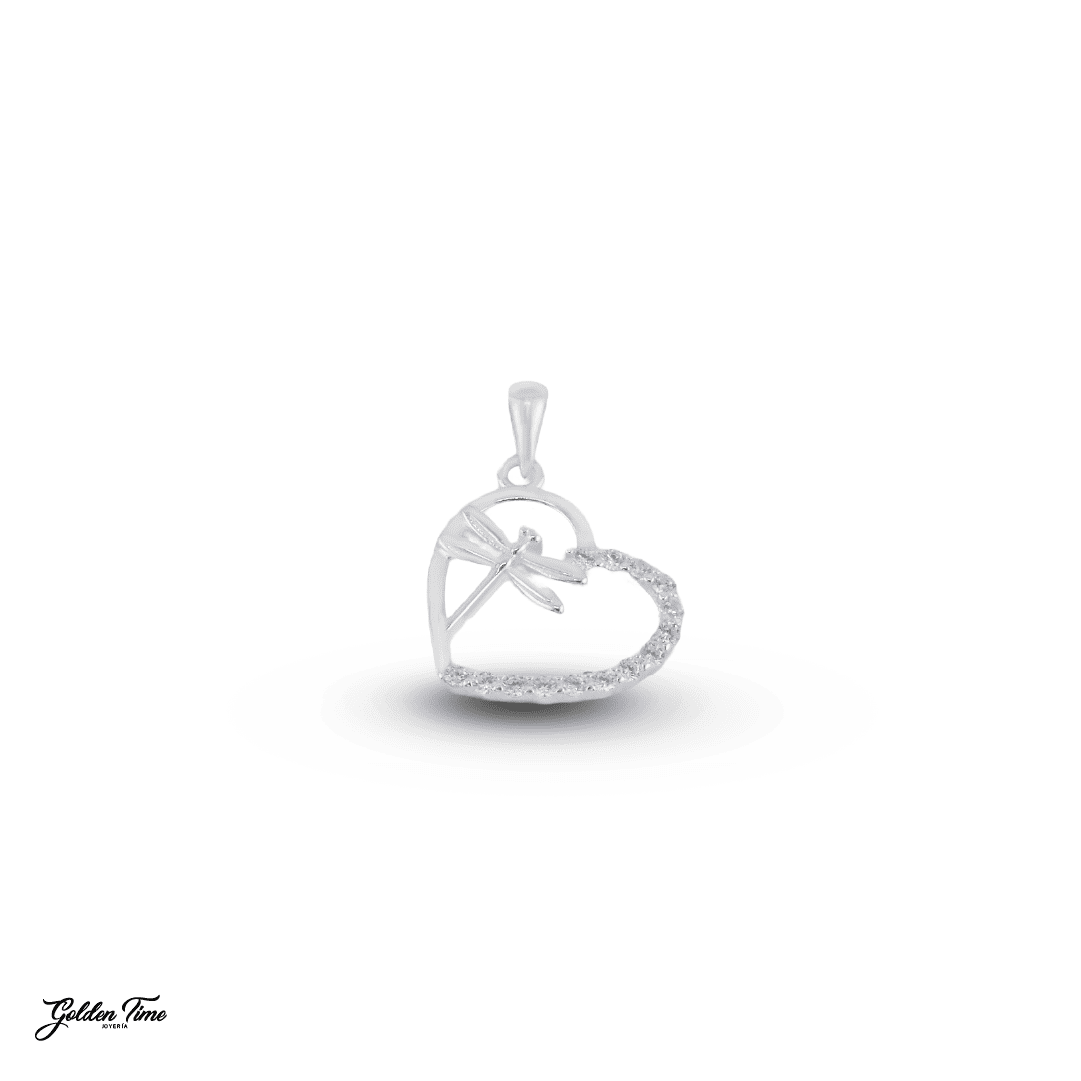 DIJE LIBELULA  CORAZÓN
