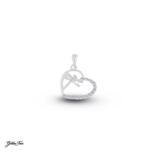 DIJE LIBELULA  CORAZÓN