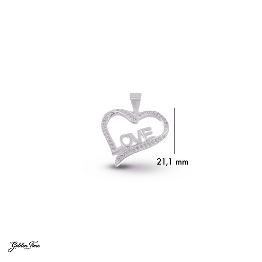 DIJE CORAZÓN LOVE