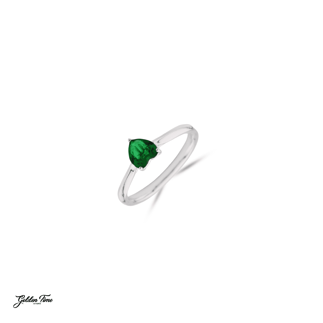 ANILLO MINI CORAZÓN VERDE