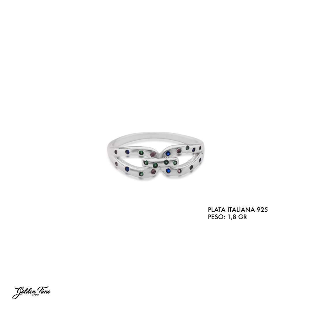 ANILLO CRUCE MULTICOLOR
