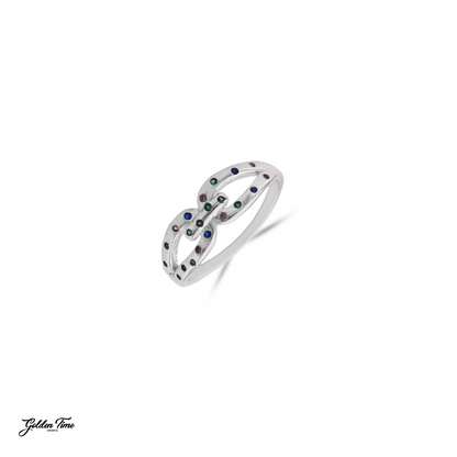 ANILLO CRUCE MULTICOLOR
