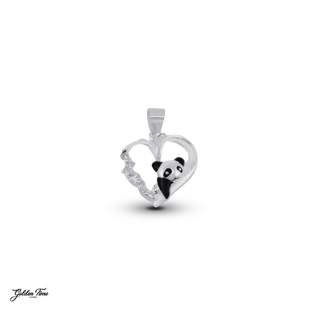 DIJE CORAZÓN PANDA