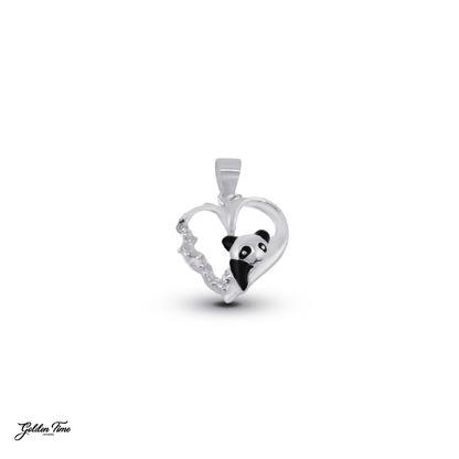 DIJE CORAZÓN PANDA