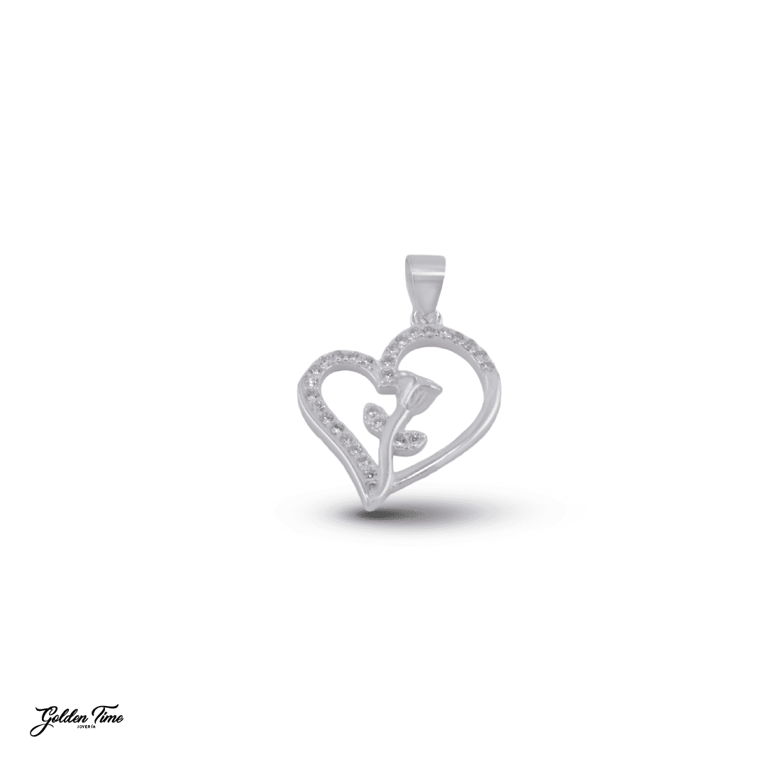DIJE CORAZÓN ROSA