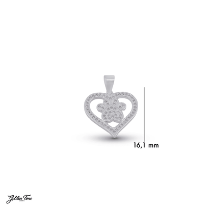 DIJE CORAZÓN HUELLA