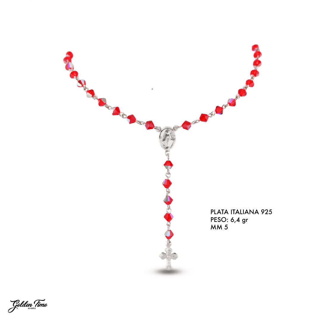 CAMANDULA MURANO ROJO