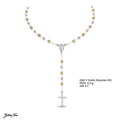 CAMANDULA ORO Y PLATA