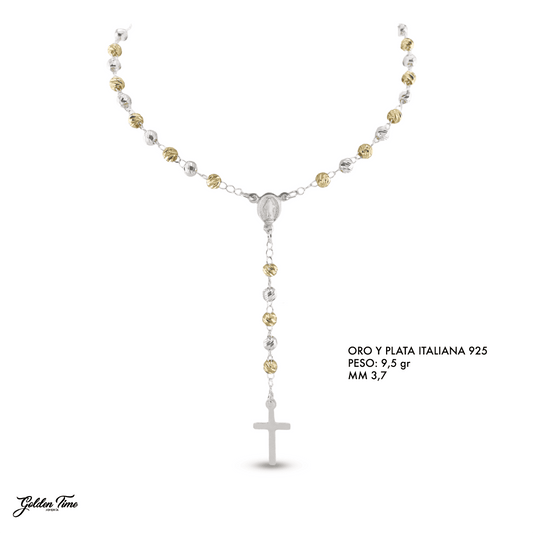 CAMANDULA ORO Y PLATA