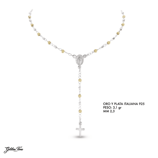 CAMANDULA ORO Y PLATA