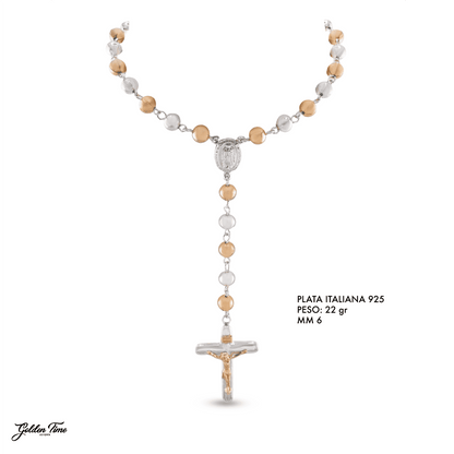 CAMANDULA ORO Y PLATA