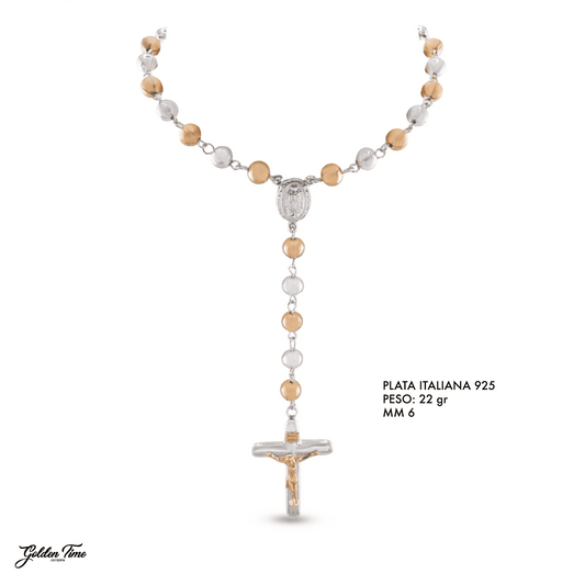 CAMANDULA ORO Y PLATA